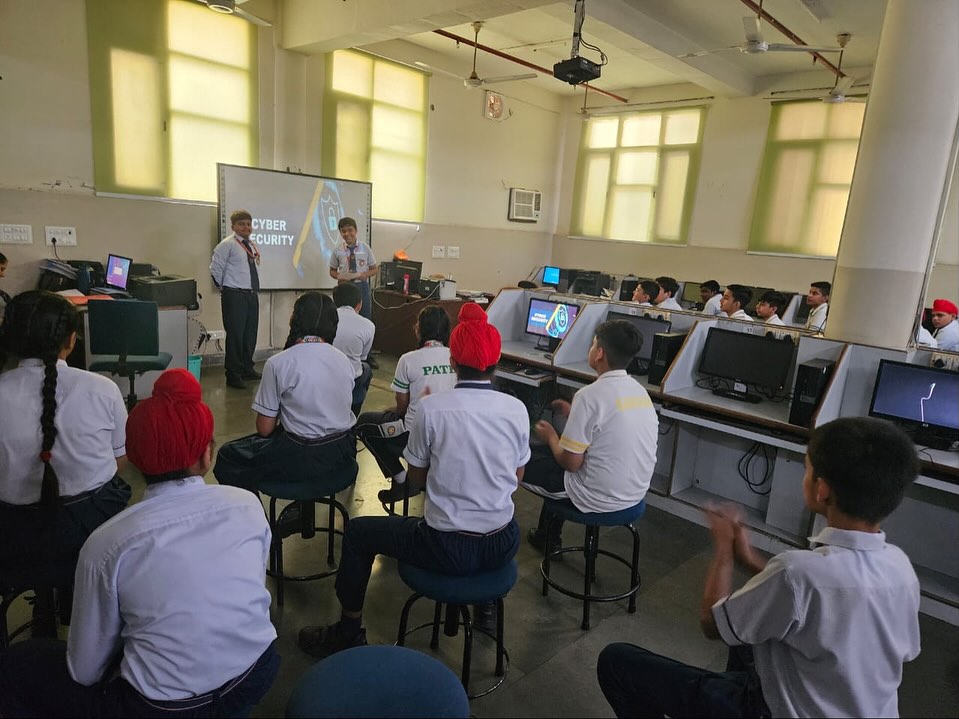Students showcasing science projects